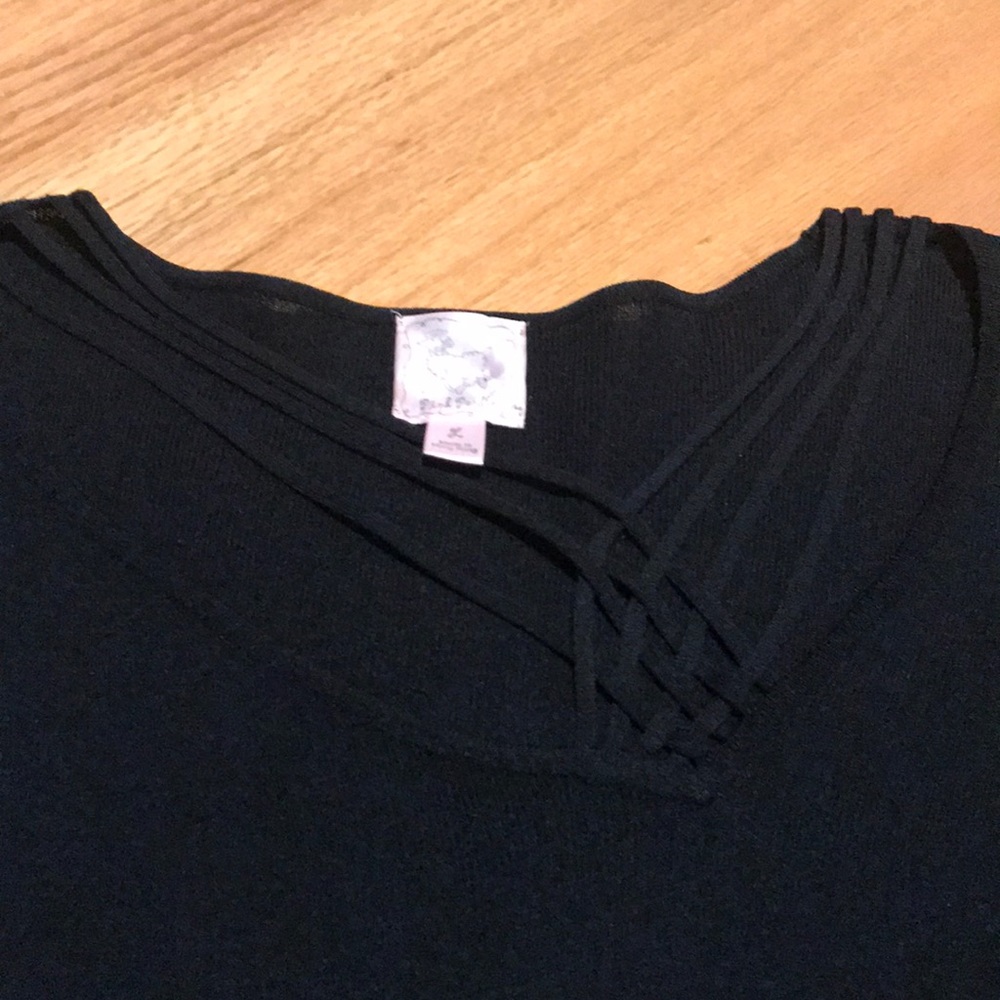 Pink Poodle Crisscross Lightweight Sweater